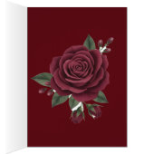 Burgundy Red Rose Moody Dark Romance Folded Table  (内側 (右))