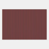 Burgundy Red Stripe ラッピングペーパーシート (正面2)