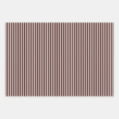 Burgundy Red Stripe ラッピングペーパーシート (正面)