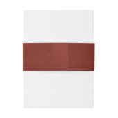 Burgundy Red Texture Modern Boho Wedding 招待状ベリーバンド (裏面例)