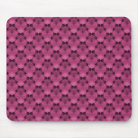 Burgundy Retro Funk Circles Mousepad マウスパッド (正面)