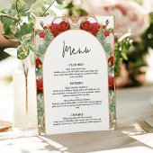 Burgundy Rose Art Nouveau Reception Dinner Menu メニュー