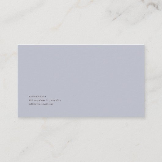 Burgundy Rose Floral and Ethereal Mist Gold Frame 名刺 (裏面)