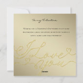 Burgundy Rose Heart Typography Valentines Day シーズンカード (裏面)