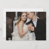  Burgundy Roses Floral Rustic Wedding セーブザデート (裏面)