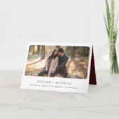 Burgundy Roses Sunflowers QR Code Wedding 招待状 (正面)