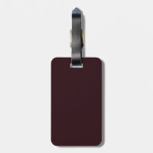 Burgundy Round Stripe Luggage Tag – Customizable ラゲッジタグ (裏面縦)