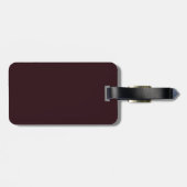 Burgundy Round Stripe Luggage Tag – Customizable ラゲッジタグ (裏面横)