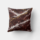 Burgundy Royale Marble with White & Gold Veining クッション (裏面)
