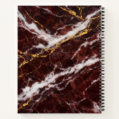 Burgundy Royale Marble with White & Gold Veining ノートブック (裏面)