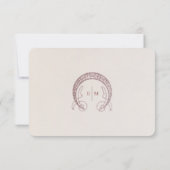 Burgundy RSVPの結婚Insertヴィンテージアールヌーボー 招待状 (裏面)