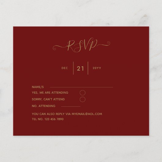 Burgundy RSVP予算 (正面)