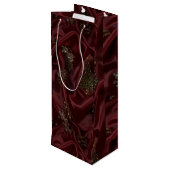 Burgundy Silk-Look Diamond  ワインギフトバッグ (裏面アングル)