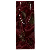 Burgundy Silk-Look Diamond  ワインギフトバッグ (裏面)