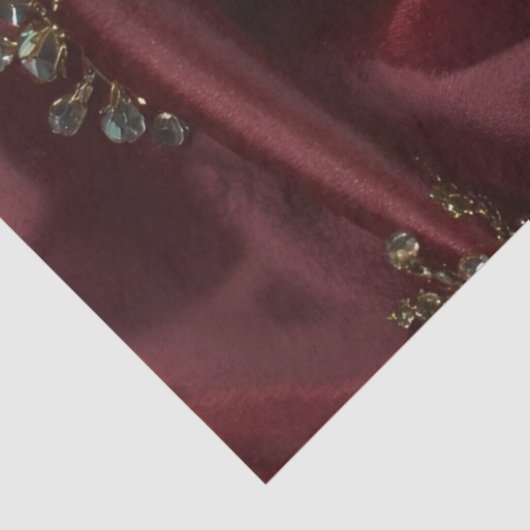 Burgundy Silk-Look Diamond  薄葉紙 (詳細)