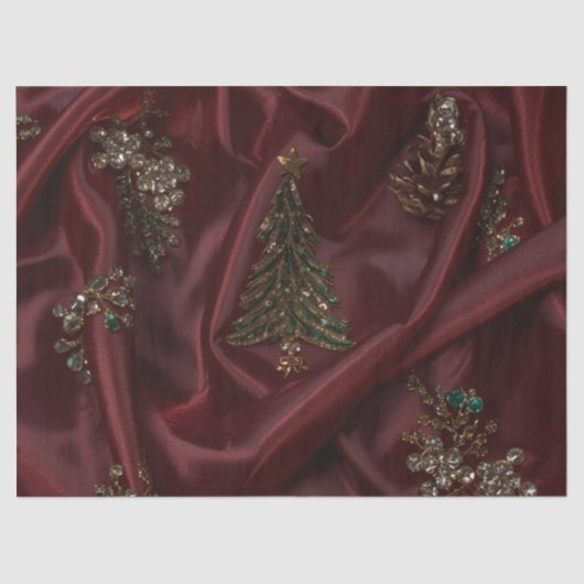 Burgundy Silk-Look Diamond  薄葉紙 (正面)