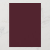 Burgundy Slate Twilight Bloom Wedding 招待状 (裏面)