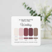 Burgundy Soft Blush Fall Wedding Palette 2026 Card 招待状 (スタンド正面)