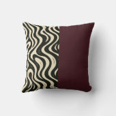 Burgundy Split Throw Pillow クッション (裏面)