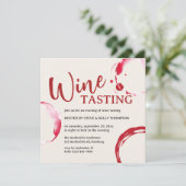 Burgundy Stain Wine Tasting Invitation 招待状 (スタンド正面)