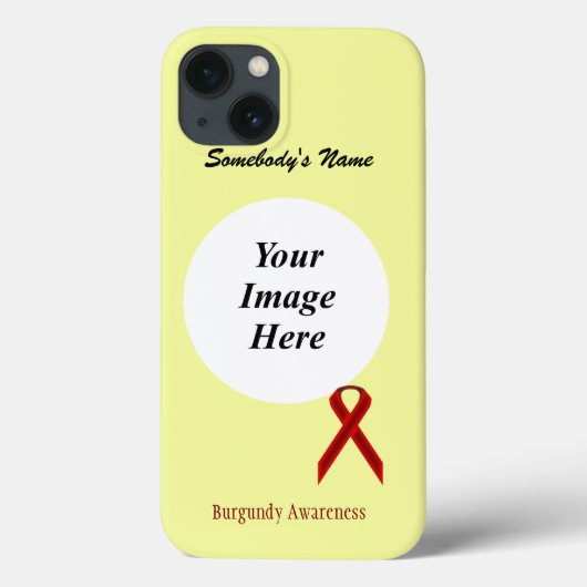 Burgundy Standard Ribbon Tmpl by Kenneth Yoncich Case-Mate iPhoneケース (裏面)