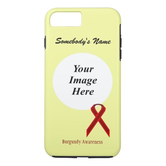 Burgundy Standard Ribbon Tmpl by Kenneth Yoncich Case-Mate iPhoneケース (裏面)