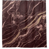 Burgundy Stone Marble Clean Luxury Look シャワーカーテン (正面)