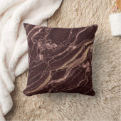 Burgundy Stone Marble Elegant Contemporary Look クッション (ブランケット)