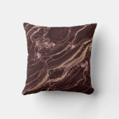 Burgundy Stone Marble Elegant Contemporary Look クッション (裏面)