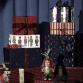 Burgundy Stripe Wrapping Paper ラッピングペーパー