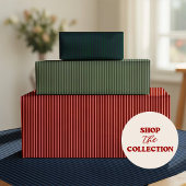 Burgundy Striped ラッピングペーパー