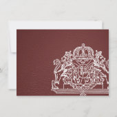 Burgundy Swedenの結婚写真ありがとう サンキューカード (裏面)