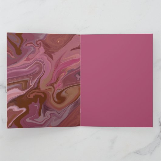 Burgundy taupe Marble gift bag カード (内部)