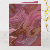 Burgundy taupe Marble gift bag カード (黄色い花)