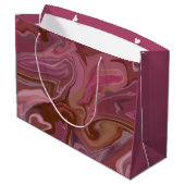 Burgundy taupe Marble gift bag ラージペーパーバッグ (裏面アングル)