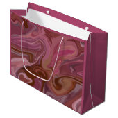 Burgundy taupe Marble gift bag ラージペーパーバッグ (正面アングル)