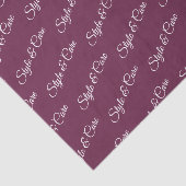 Burgundy Tissue Paper with Name Pattern Print 薄葉紙 (詳細)