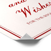 Burgundy Valentine Bridal Shower Advice and Wishes ポスター (角)