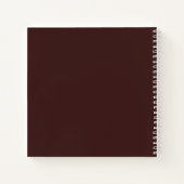 Burgundy Vintage Floral Still Life Stylish ノートブック (裏面)