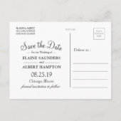 Burgundy Waterカラーフローラ日付ポストカードの保存 案内ポストカード (裏面)