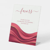 Burgundy Wedding Favors 台座サイン (正面)