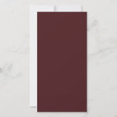 Burgundy Wedding QR Code Welcome & Thank You Card  サンキューカード (裏面)