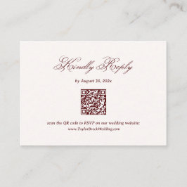Burgundy Wedding RSVP  エンクロージャーカード
