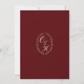 Burgundy Wedding Weekend Itinerary Card 招待状 (裏面)