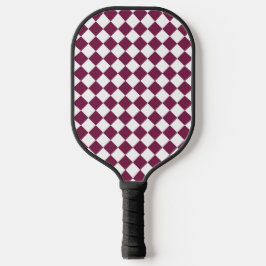 Burgundy White Checker Diamond Pattern ピックルボールラケット
