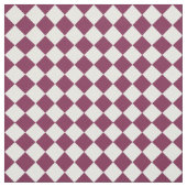 Burgundy White Checker Diamond Pattern ファブリック (見本)