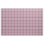 Burgundy White Checker Diamond Pattern ファブリック (ファットクウォーター)