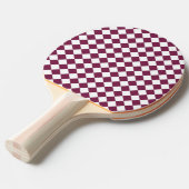 Burgundy White Checker Diamond Pattern 卓球ラケット (正面アングル)