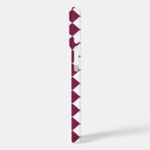 Burgundy White Checker Diamond Pattern Case-Mate iPhoneケース (裏面 / 左)