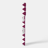 Burgundy White Checker Diamond Pattern Case-Mate iPhoneケース (裏面 / 右)